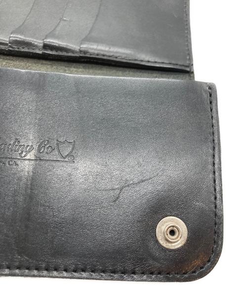 Hollywood Trading Company（ハリウッドトレーディングカンパニー）Hollywood Trading Company (ハリウッドトレーディングカンパニー) スタッズ レザー 長財布 ウォレット ブラックの古着・服飾アイテム