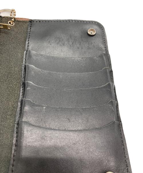 Hollywood Trading Company（ハリウッドトレーディングカンパニー）Hollywood Trading Company (ハリウッドトレーディングカンパニー) スタッズ レザー 長財布 ウォレット ブラックの古着・服飾アイテム