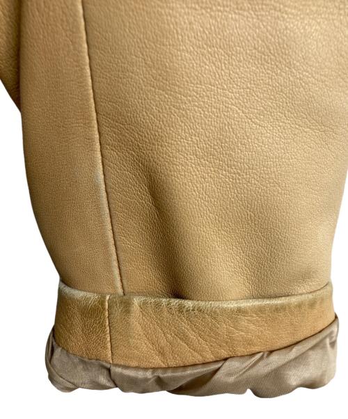 Maison Martin Margiela（メゾンマルタンマルジェラ）Maison Martin Margiela (メゾンマルタンマルジェラ) レザージャケット ブラウン サイズ:48の古着・服飾アイテム