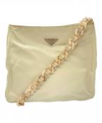 PRADAプラダ）の古着「プラスチックチェーンショルダーバッグ」｜アイボリー
