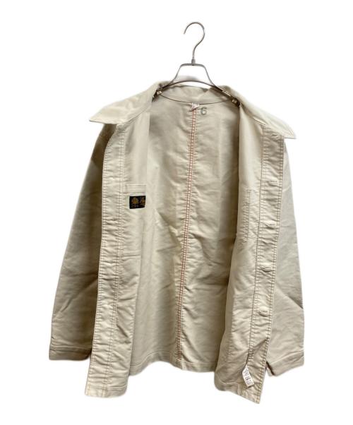 le travailleur gallice（ル・トラヴァイユール・ガリス）le travailleur gallice (ル・トラヴァイユール・ガリス) モールスキンワークジャケット ベージュ サイズ:6の古着・服飾アイテム