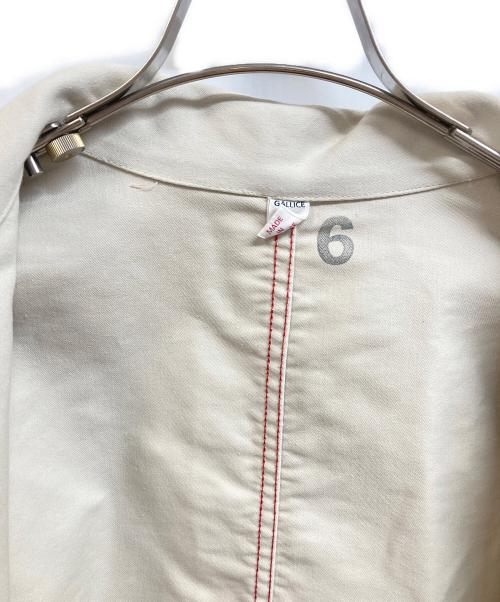 le travailleur gallice（ル・トラヴァイユール・ガリス）le travailleur gallice (ル・トラヴァイユール・ガリス) モールスキンワークジャケット ベージュ サイズ:6の古着・服飾アイテム