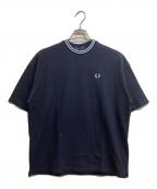 FRED PERRY×BEAMSフレッドペリー×ビームス）の古着「【別注】オーバーサイズ ピケ Tシャツ」｜ネイビー