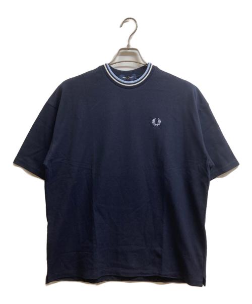 FRED PERRY（フレッドペリー）FRED PERRY (フレッドペリー) BEAMS (ビームス) 【別注】オーバーサイズ ピケ Tシャツ ネイビー サイズ:S 未使用品の古着・服飾アイテム