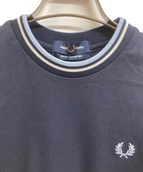 FRED PERRY（フレッドペリー）FRED PERRY (フレッドペリー) BEAMS (ビームス) 【別注】オーバーサイズ ピケ Tシャツ ネイビー サイズ:S 未使用品の古着・服飾アイテム