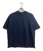 FRED PERRY×BEAMSフレッドペリー×ビームス）の古着「【別注】RELAXED STRIPE PIQUE T-SHIRT」｜ネイビー