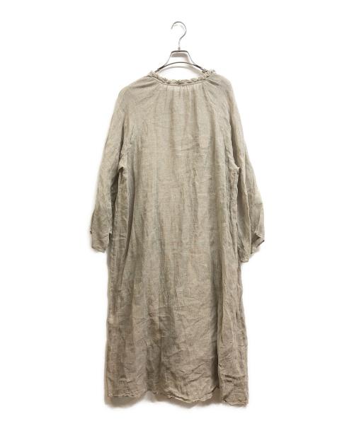 GALERIE VIE（ギャルリーヴィー）GALERIE VIE (ギャルリーヴィー) リノカラミ ギャザーワンピース ベージュ サイズ:Freeの古着・服飾アイテム