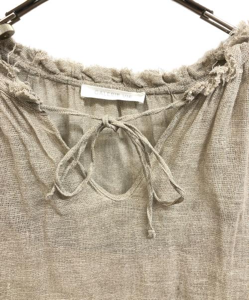 GALERIE VIE（ギャルリーヴィー）GALERIE VIE (ギャルリーヴィー) リノカラミ ギャザーワンピース ベージュ サイズ:Freeの古着・服飾アイテム