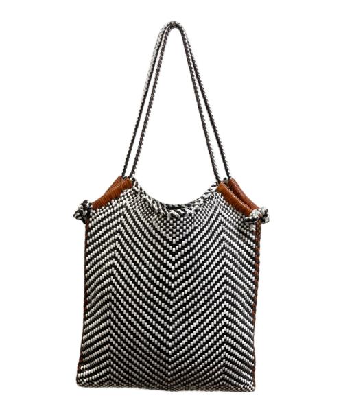 DRAGON DIFFUSION（ドラゴンディフュージョン）DRAGON DIFFUSION (ドラゴンディフュージョン) MINGA TOTE ホワイト×ブラックの古着・服飾アイテム