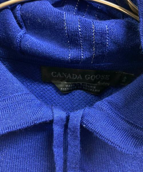 CANADA GOOSE（カナダグース）CANADA GOOSE (カナダグース) AMHERSTニットフードパーカーフーディ ブルー サイズ:Sの古着・服飾アイテム