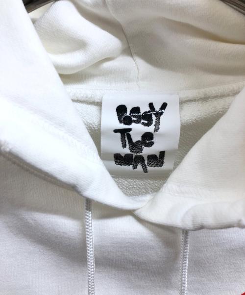 POGGY THE MAN（ポギーザマン）POGGY THE MAN (ポギーザマン) ヴィンテージ加工プルオーバーパーカー ホワイト サイズ:Lの古着・服飾アイテム