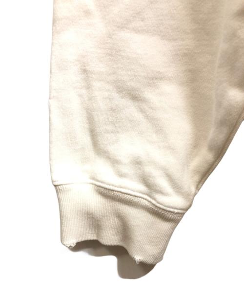 POGGY THE MAN（ポギーザマン）POGGY THE MAN (ポギーザマン) ヴィンテージ加工プルオーバーパーカー ホワイト サイズ:Lの古着・服飾アイテム