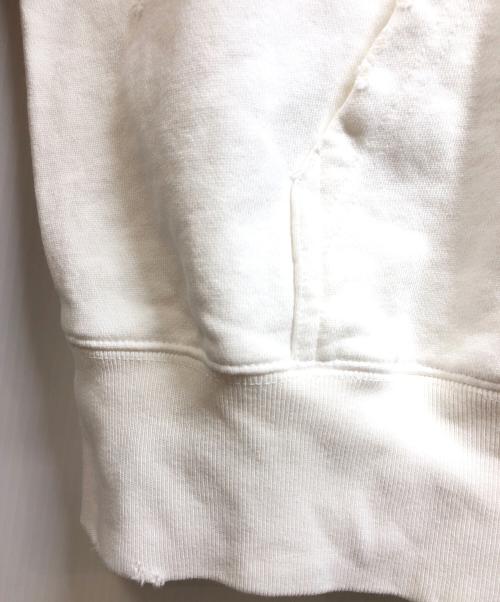 POGGY THE MAN（ポギーザマン）POGGY THE MAN (ポギーザマン) ヴィンテージ加工プルオーバーパーカー ホワイト サイズ:Lの古着・服飾アイテム