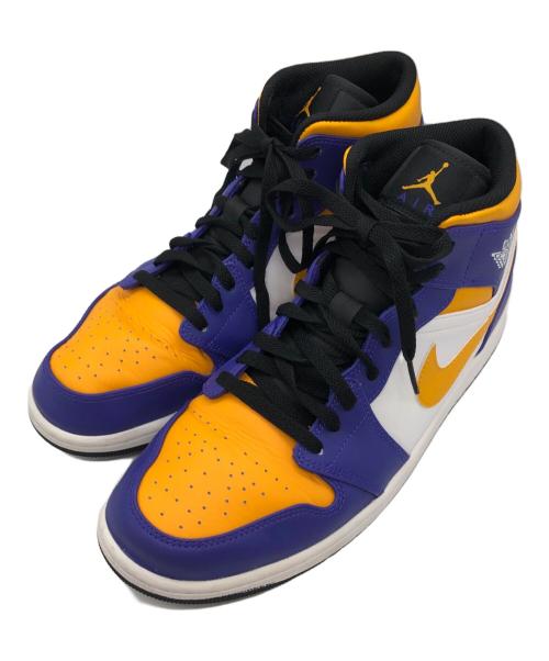 NIKE（ナイキ）NIKE (ナイキ) AIR JORDAN 1 MID DARK CONCORD/TAXI/WHITE/BLACK  パープル サイズ:US11の古着・服飾アイテム