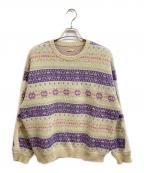 KAPITALキャピタル）の古着「7G Wool Fair Isle BONE Knit」｜ベージュ
