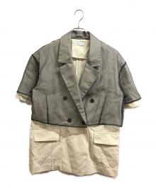 MAISON SPECIAL（メゾンスペシャル）の古着「See-through Layered Half Sleeve Jacket」｜アイボリー