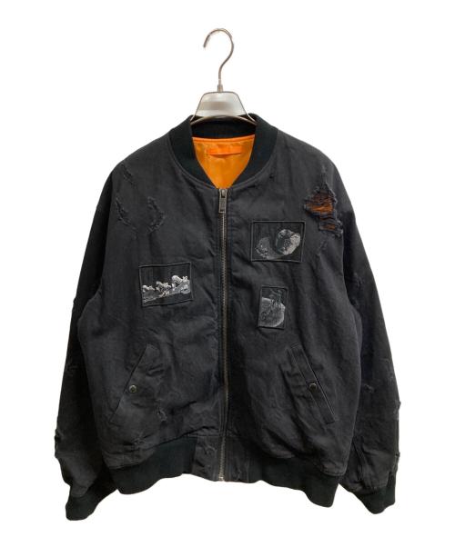CHRISTIAN DADA（クリスチャンダダ）CHRISTIAN DADA (クリスチャンダダ) ダメージ加工MA-1ジャケット ブラック サイズ:44の古着・服飾アイテム