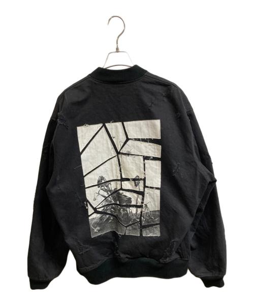 CHRISTIAN DADA（クリスチャンダダ）CHRISTIAN DADA (クリスチャンダダ) ダメージ加工MA-1ジャケット ブラック サイズ:44の古着・服飾アイテム