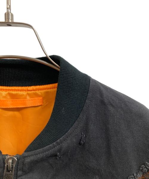 CHRISTIAN DADA（クリスチャンダダ）CHRISTIAN DADA (クリスチャンダダ) ダメージ加工MA-1ジャケット ブラック サイズ:44の古着・服飾アイテム