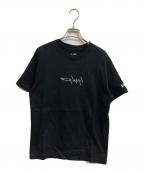 New Era×Yohji Yamamoto pour hommeニューエラ×ヨウジヤマモト プールオム）の古着「ロゴ刺繍Tシャツ」｜ブラック