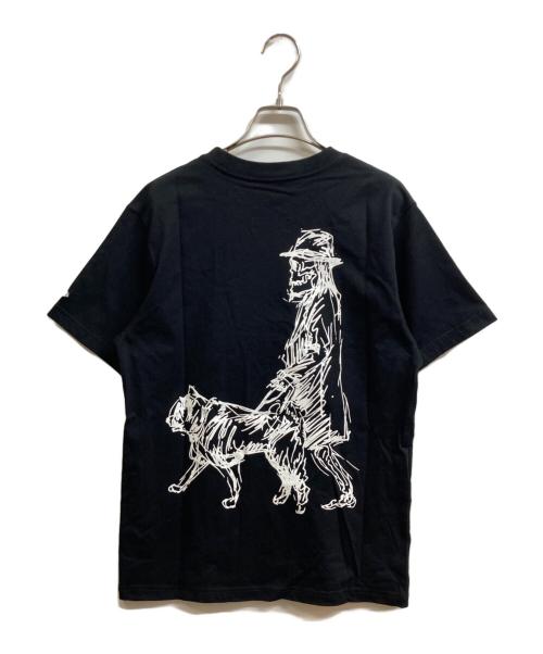 New Era（ニューエラ）New Era (ニューエラ) Yohji Yamamoto pour homme (ヨウジヤマモト プールオム) ロゴ刺繍Tシャツ ブラック サイズ:3の古着・服飾アイテム
