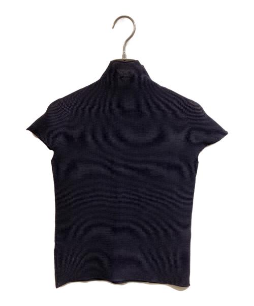 PLEATS PLEASE（プリーツプリーズ）PLEATS PLEASE (プリーツプリーズ) ハイネックプリーツカットソー パープル サイズ:3の古着・服飾アイテム