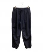 COMOLIコモリ）の古着「ウールニータックパンツ」｜ネイビー