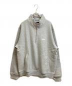 stussyステューシー）の古着「ハーフジップスウェット」｜グレー