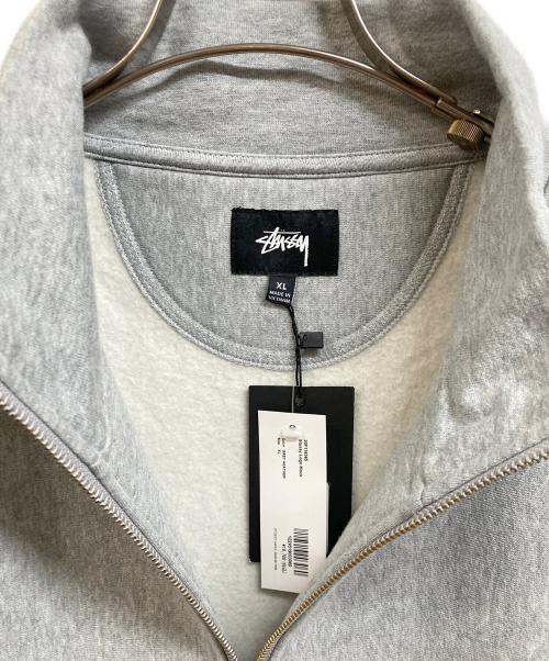 stussy（ステューシー）stussy (ステューシー) ハーフジップスウェット グレー サイズ:XL 未使用品の古着・服飾アイテム