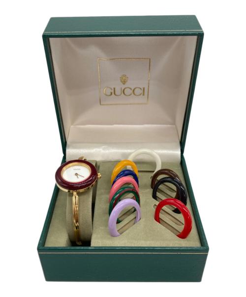 GUCCI（グッチ）GUCCI (グッチ) チェンジベゼルウォッチ ホワイトの古着・服飾アイテム