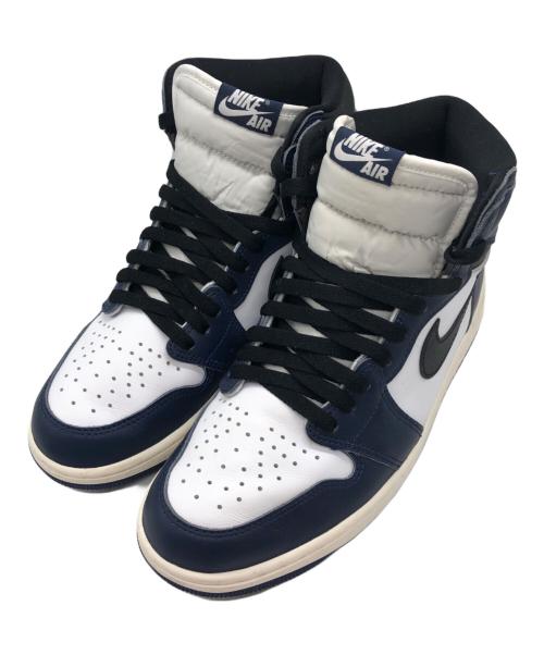 NIKE（ナイキ）NIKE (ナイキ) AIR JORDAN 1 RETRO HIGH OG GS MIDNIGHT NAVY/BLACK-WHITE-SAIL ネイビー サイズ:UK8の古着・服飾アイテム