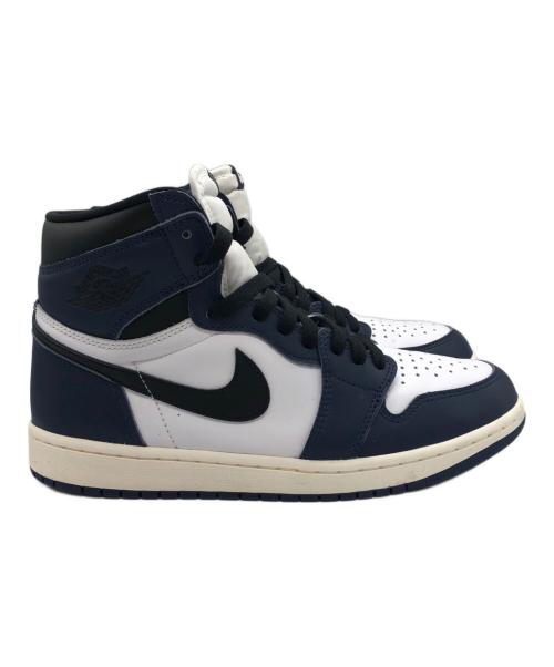 NIKE（ナイキ）NIKE (ナイキ) AIR JORDAN 1 RETRO HIGH OG GS MIDNIGHT NAVY/BLACK-WHITE-SAIL ネイビー サイズ:UK8の古着・服飾アイテム