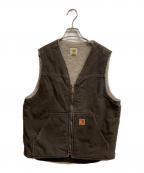 CarHarttカーハート）の古着「裏ボアベスト」｜ブラウン
