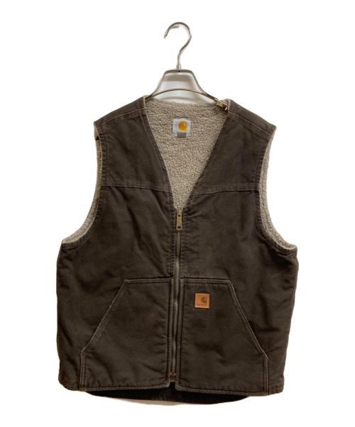 CarHartt（カーハート）CarHartt (カーハート) 裏ボアベスト ブラウン サイズ:Mの古着・服飾アイテム