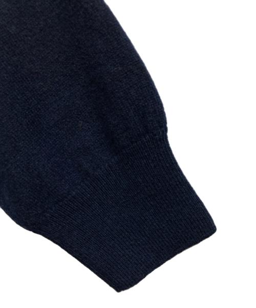 HERMES（エルメス）HERMES (エルメス) ラウンドネックセーター ネイビー×ブラウン サイズ:Mの古着・服飾アイテム