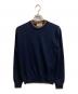 HERMES（エルメス）の古着「ラウンドネックセーター」｜ネイビー×ブラウン