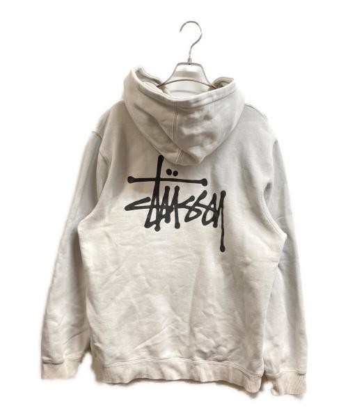 stussy（ステューシー）stussy (ステューシー) ロゴパーカー ホワイト サイズ:Lの古着・服飾アイテム