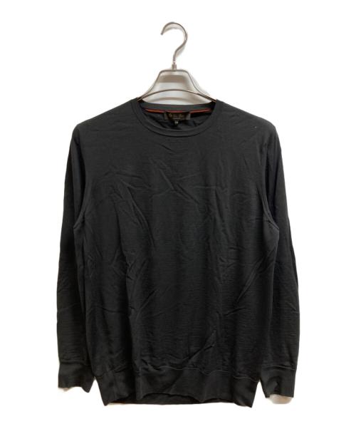 LORO PIANA（ロロピアーナ）LORO PIANA (ロロピアーナ) クルーネックニット ブラック サイズ:54の古着・服飾アイテム