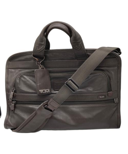 TUMI（トゥミ）TUMI (トゥミ) ALPHA slim Deluxe Leather portfolio ブラウンの古着・服飾アイテム