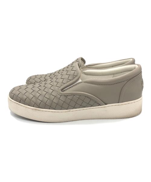 BOTTEGA VENETA（ボッテガベネタ）BOTTEGA VENETA (ボッテガベネタ) イントレチャートスリッポン グレー サイズ:不明の古着・服飾アイテム