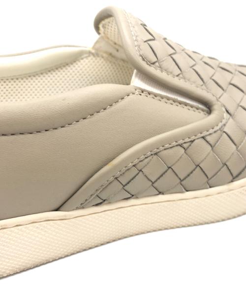 BOTTEGA VENETA（ボッテガベネタ）BOTTEGA VENETA (ボッテガベネタ) イントレチャートスリッポン グレー サイズ:不明の古着・服飾アイテム