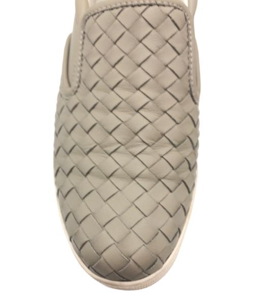 BOTTEGA VENETA（ボッテガベネタ）BOTTEGA VENETA (ボッテガベネタ) イントレチャートスリッポン グレー サイズ:不明の古着・服飾アイテム