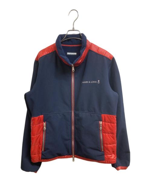 MARK&LONA（マークアンドロナ）MARK&LONA (マークアンドロナ) FOUAD TECH FLEECE BLOUSON ネイビー×レッド サイズ:48の古着・服飾アイテム