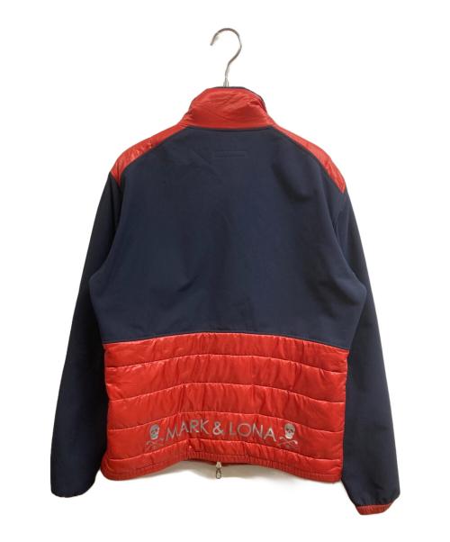 MARK&LONA（マークアンドロナ）MARK&LONA (マークアンドロナ) FOUAD TECH FLEECE BLOUSON ネイビー×レッド サイズ:48の古着・服飾アイテム