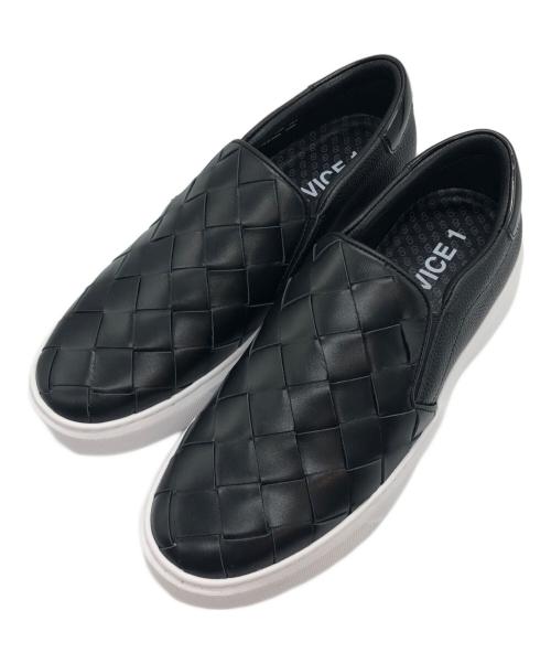 DEVICE1（デバイスワン）DEVICE1 (デバイスワン) イントレチャートスリッポン ブラック サイズ:26.5の古着・服飾アイテム