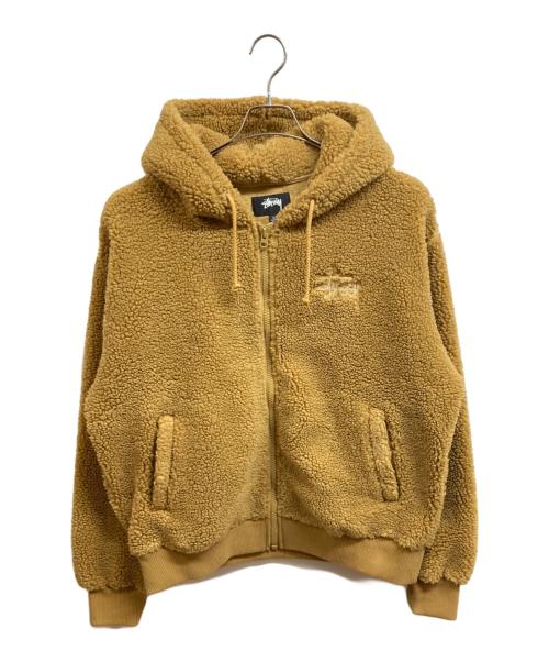 stussy（ステューシー）stussy (ステューシー) Sherpa Zip Hoodie ブラウン サイズ:L 未使用品の古着・服飾アイテム