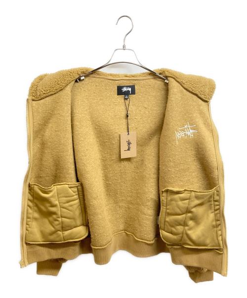 stussy（ステューシー）stussy (ステューシー) Sherpa Zip Hoodie ブラウン サイズ:L 未使用品の古着・服飾アイテム