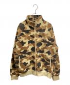stussyステューシー）の古着「Camo Fleece Jacket」｜ブラウン
