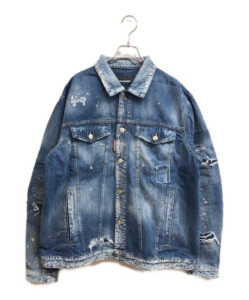 DSQUARED2（ディースクエアード）DSQUARED2 (ディースクエアード) OVER JEAN JACKET インディゴ サイズ:XL 未使用品の古着・服飾アイテム