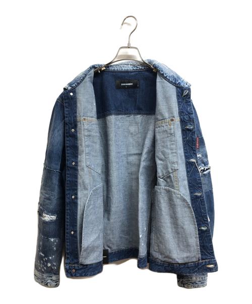 DSQUARED2（ディースクエアード）DSQUARED2 (ディースクエアード) OVER JEAN JACKET インディゴ サイズ:XL 未使用品の古着・服飾アイテム